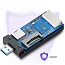 Картридер USB 3.0 для SD, MicroSD, CF и MS Ugreen CM180-50541 серо-черный