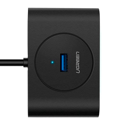 USB 3.0 HUB (разветвитель) на 4 порта Ugreen CR113 с питанием MicroUSB черный
