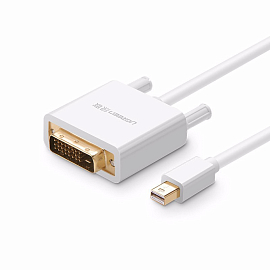 Кабель Mini DisplayPort - DVI-D (папа- папа) длина 1,5 м Ugreen MD102 белый
