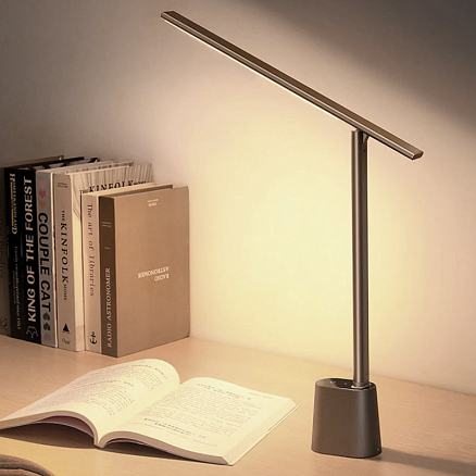 Лампа светодиодная настольная беспроводная складная Baseus Smart Eye серая