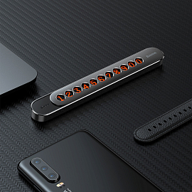 Автовизитка на липучке Baseus Sliding Cover темно-серая