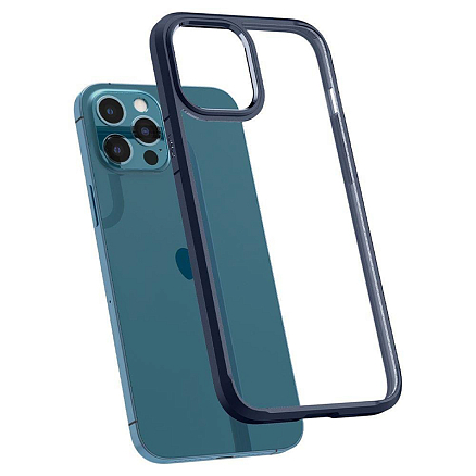 Чехол для iPhone 12, 12 Pro гибридный Spigen SGP Ultra Hybrid прозрачно-синий