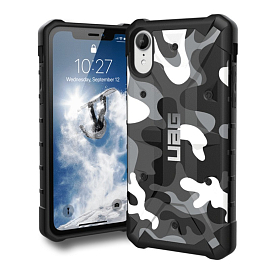 Чехол для iPhone XR гибридный для экстремальной защиты Urban Armor Gear UAG Pathfinder SE Camo Арктика