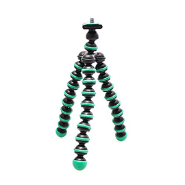 Мини-штатив гибкий для телефона, фотоаппарата или экшн-камеры Gorilla S (без адаптеров) черно-зеленый