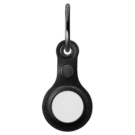 Чехол для AirTag кожаный Spigen Valentinus черный