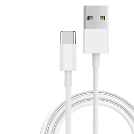 Кабель Type-C - USB для зарядки iPhone 1 м белый