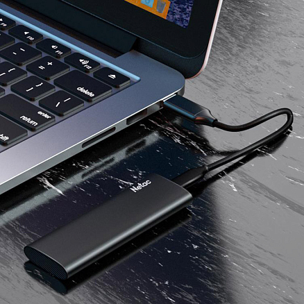 Внешний SSD накопитель Netac Z Slim 250GB Type-C USB 3.2 Gen2 черный