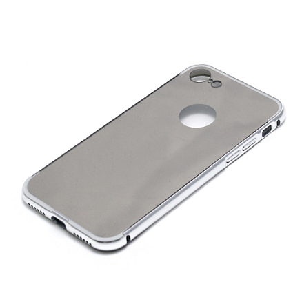 Чехол для iPhone 7, 8 алюминиевый GreenGo Mirror серебристый