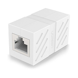 Переходник RJ45 - RJ45 (мама - мама) Ugreen NW114 белый