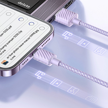 Кабель McDodo CA-3642 USB Type-A - Lightning (1.2 м, фиолетовый)