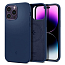 Чехол для iPhone 14 Pro Max силиконовый Spigen Silicone Fit MagSafe синий