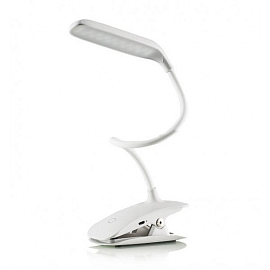 Лампа светодиодная настольная беспроводная с гибкой ножкой на прищепке Remax RT-E195 белая