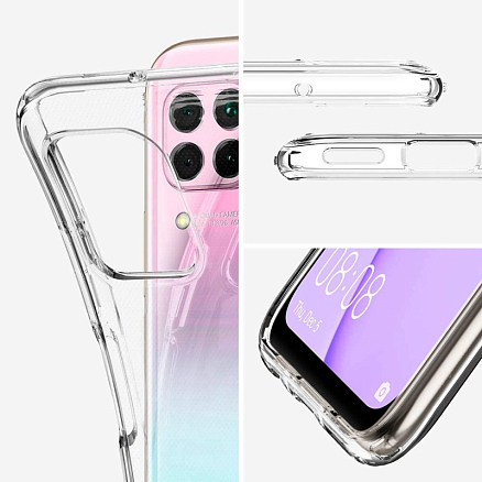 Чехол для Huawei P40 Lite гелевый ультратонкий Spigen Liquid Crystal прозрачный