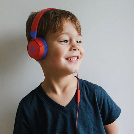 Наушники для детей JBL JR310 накладные складные красно-синие