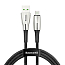 Кабель USB - MicroUSB для зарядки 0,5 м 4А плетеный Baseus Waterdrop (быстрая зарядка) черный