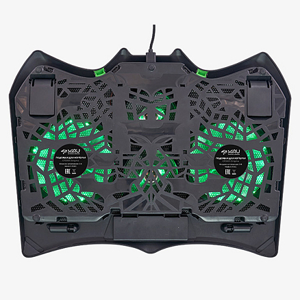 Подставка для ноутбука до 17,3 дюйма охлаждающая с подсветкой Miru CP2001 Enigma черная