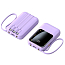 Внешний аккумулятор PowerBank DX467 10000мАч (USB, Type-C, MicroUSB, Lightning, QC, PD, 18Вт) фиолетовый