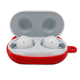 Чехол для наушников Samsung Galaxy Buds, Buds+ силиконовый красный