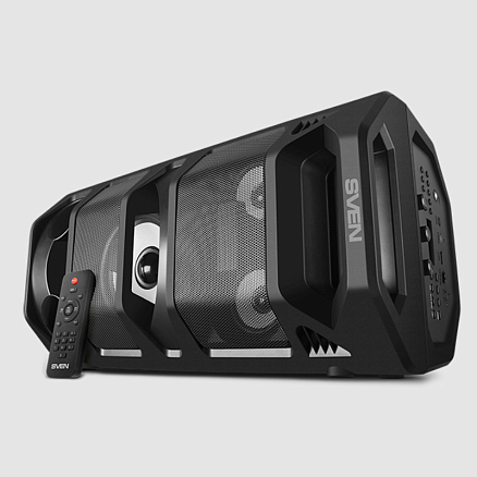 Портативная колонка Sven PS-670 с подсветкой, FM-радио, USB и поддержкой MicroSD карт черная