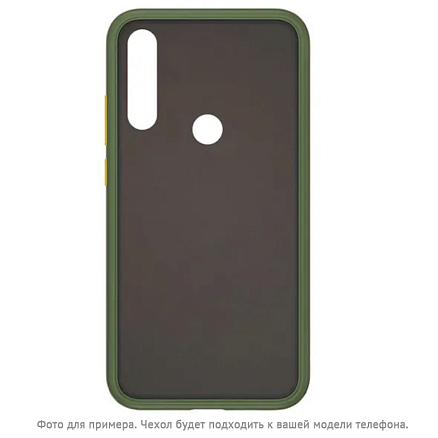 Чехол для Huawei P40 Lite E, Y7p, Honor 9C силиконовый CASE Acrylic салатовый