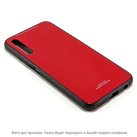 Чехол для Huawei P smart 2021 силиконовый CASE Glassy красный