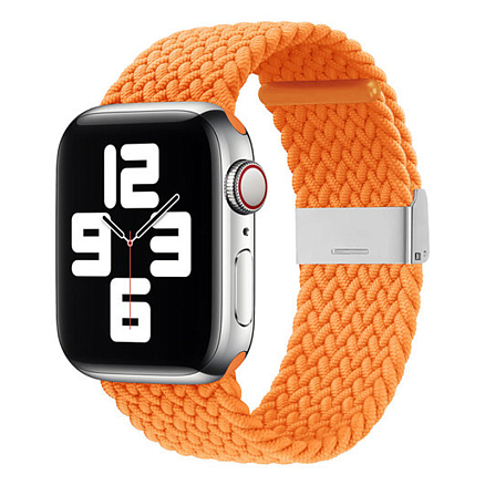 Ремешок-браслет для Apple Watch 2, 3, 4, 5, 6, 7, 8, SE 38, 40 и 41 мм текстильный Hurtel Fabric оранжевый