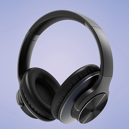 Наушники беспроводные Bluetooth WiWU Pilot One накладные с микрофоном и шумоподавлением черные