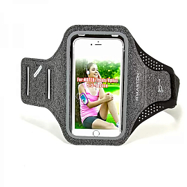 Чехол универсальный для телефона до 6 дюймов спортивный наручный CASE C2 серый
