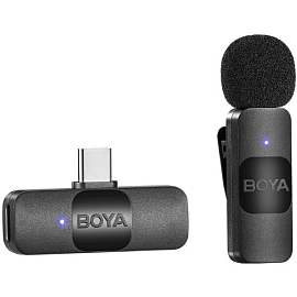 Микрофон петличный BOYA BY-V10 для телефонов черный