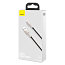 Кабель USB - Lightning для зарядки iPhone 2 м 2.4А плетеный Baseus Cafule Metal Data черный