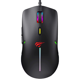 Мышь проводная оптическая Havit MS1031 с подсветкой 6 кнопок 7200 dpi игровая черная