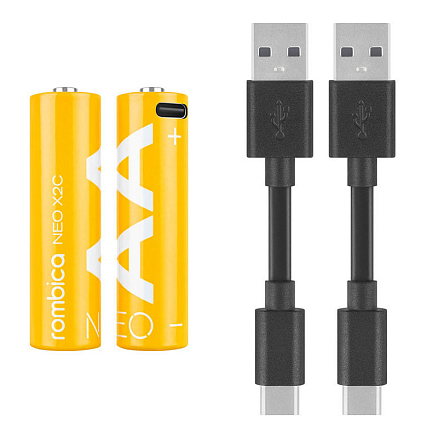 Аккумуляторы AA (пальчиковые большие) 1730мАч Rombica Neo X2C комплект 2 шт.