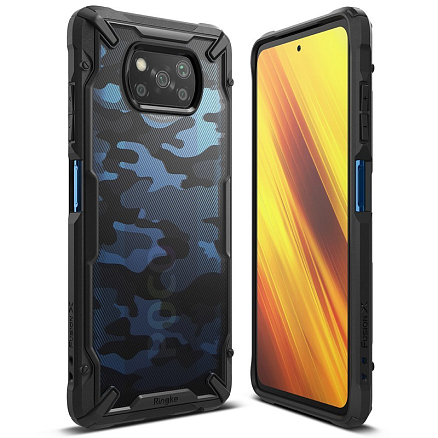 Чехол для Xiaomi Mi 11i, Poco F3 гибридный Ringke Fusion X Design Camo черный