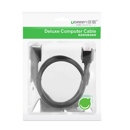 Кабель-удлинитель HDMI - HDMI (папа - мама) длина 1 м версия 2.0 4K 60Hz Ugreen HD107 черный