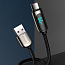Кабель USB 2.0 - Type-C для зарядки 1 м с дисплеем плетеный Baseus Display (быстрая зарядка QC 3.0) черный