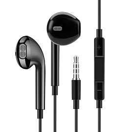 Наушники Atomic E1 вкладыши с микрофоном черные