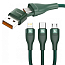 Кабель USB, Type-C - MicroUSB, Lightning, Type-C для зарядки 1,2 м 100W плетеный Baseus Flash Series зеленый