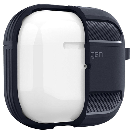 Чехол для наушников AirPods 3 гелевый Spigen Rugged Armor темно-серый