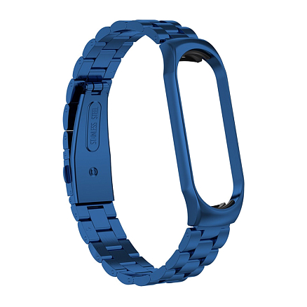 Сменный браслет для Xiaomi Mi Band 4 металлический Nova Metal синий