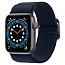 Ремешок-браслет для Apple Watch 38, 40 и 41 мм текстильный Spigen Fit Lite синий