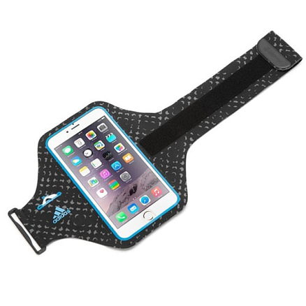 Чехол для iPhone 6 Plus, 6S Plus спортивный наручный Griffin (США) Armband Adidas черно-синий