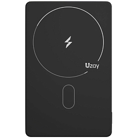 Внешний аккумулятор Uzay Slim с беспроводной зарядкой MagSafe 5000мАч 15Вт черный