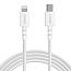 Кабель Lightning - Type-C длина 0.9 м 18W MFi плетеный Anker Powerline Select+ (быстрая зарядка) белый