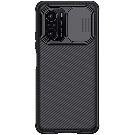 Чехол для Xiaomi Poco F3, Mi 11i гибридный Nillkin CamShield Pro черный