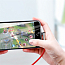 Кабель USB - Lightning для зарядки iPhone 1 м 2.4А плетеный с угловым штекером Baseus Sharp-bird красный