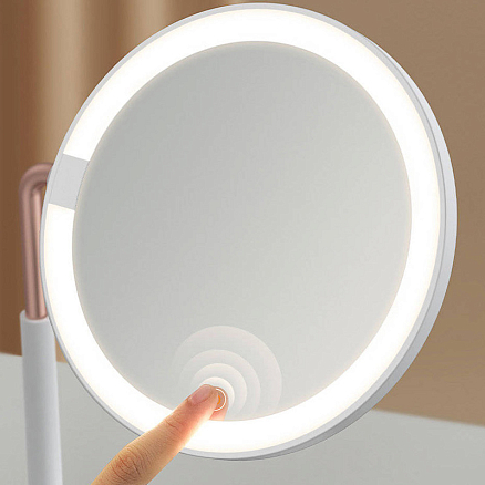Зеркало для макияжа с подсветкой настольное Baseus Beauty Lighted Makeup Mirror белое