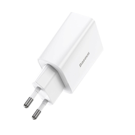 Зарядное устройство сетевое с Type-C входом 3А 20W Baseus Speed Mini (быстрая зарядка PD) белое