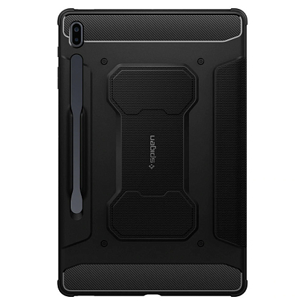 Чехол для Samsung Galaxy Tab S7 FE 5G 12.4 T730, T736B гелевый Spigen Rugged Armor Pro черный