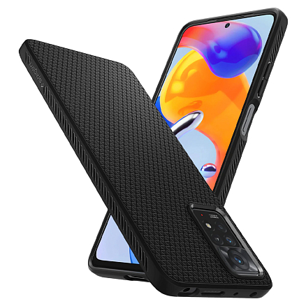 Чехол для Xiaomi Redmi Note 11 Pro, 11 Pro 5G гелевый Spigen Liquid Air матовый черный