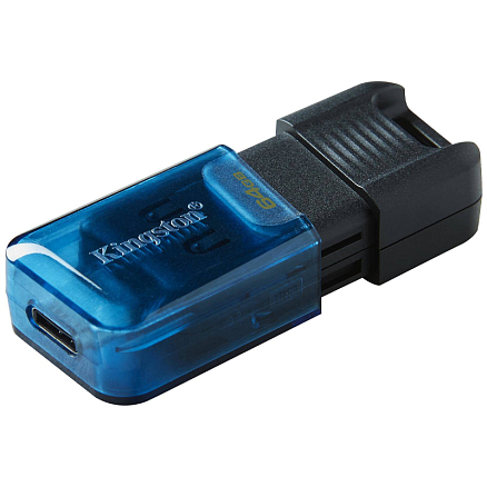 Флешка Kingston DataTraveler 80 M 64GB Type-C USB 3.2 Gen 1 черная